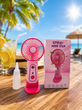 Mini Rechargeable Spray Fan – Portable USB Cooling Mist Fan