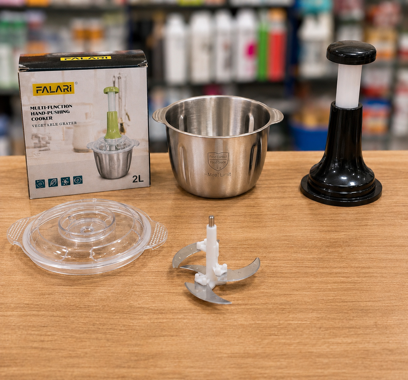 Falari Manual Vegetable Chopper – Multi-Functional Hand Pull Food Chopper