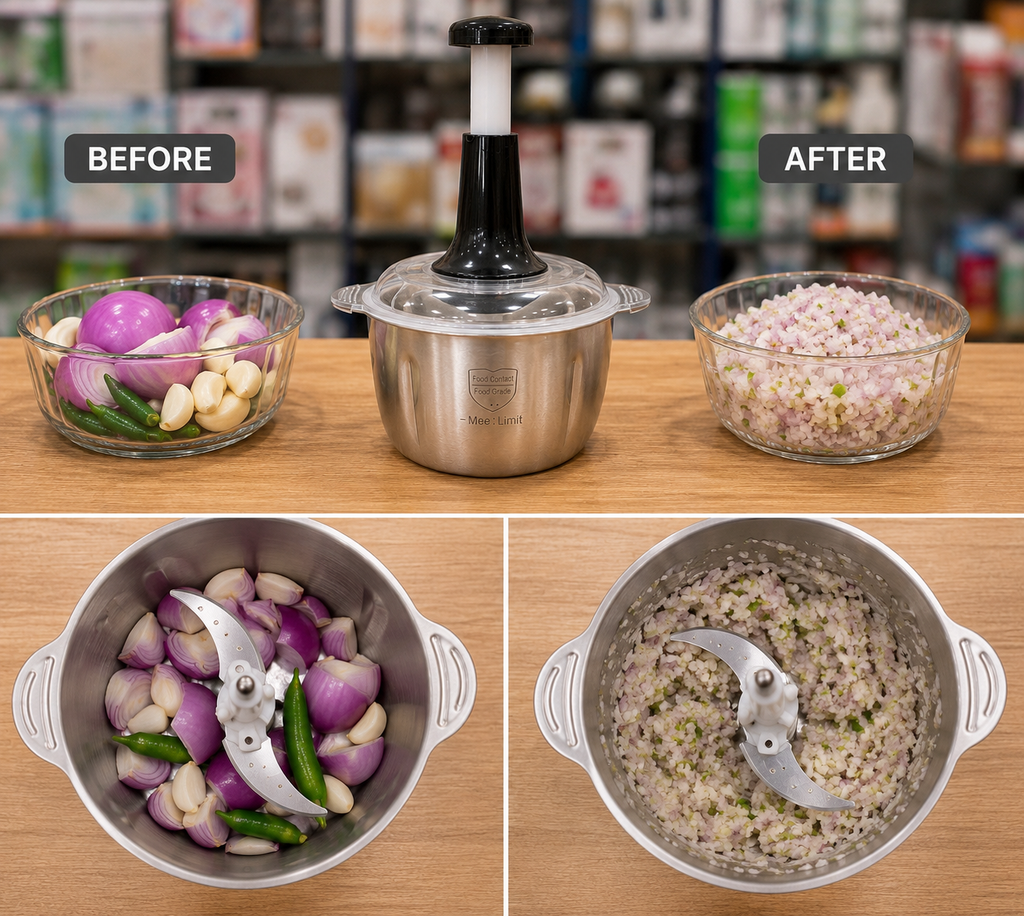 Falari Manual Vegetable Chopper – Multi-Functional Hand Pull Food Chopper